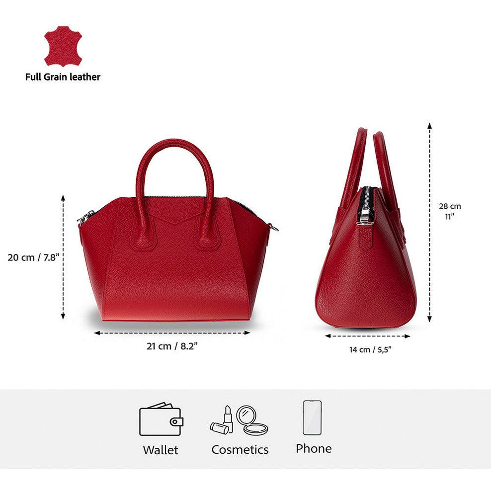 Lorenza Small Leather Bag – Handcrafted Women's Handbag
