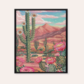 Southwest Paradise Framed Fine Art Canvas Print