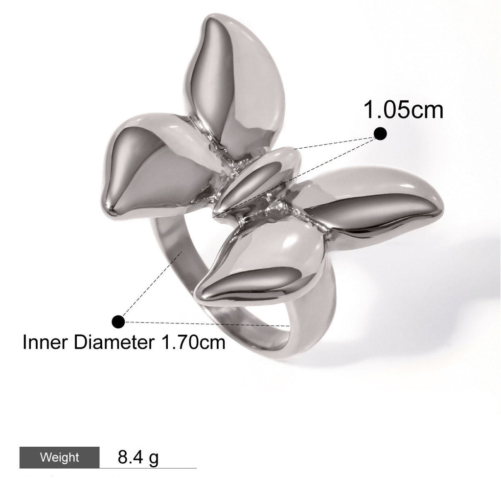 18K Gold Butterfly Ring