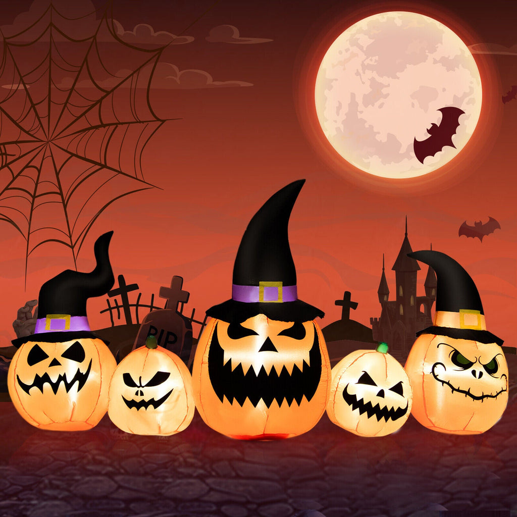Light-Up Inflatable Halloween Pumpkin Family