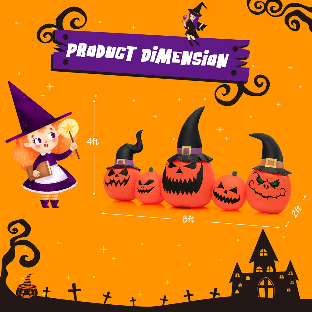 Light-Up Inflatable Halloween Pumpkin Family