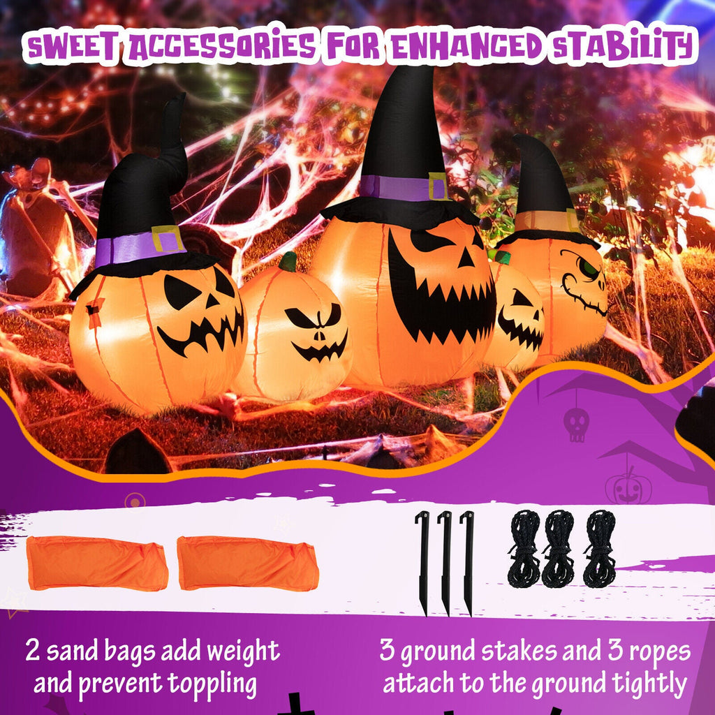 Light-Up Inflatable Halloween Pumpkin Family