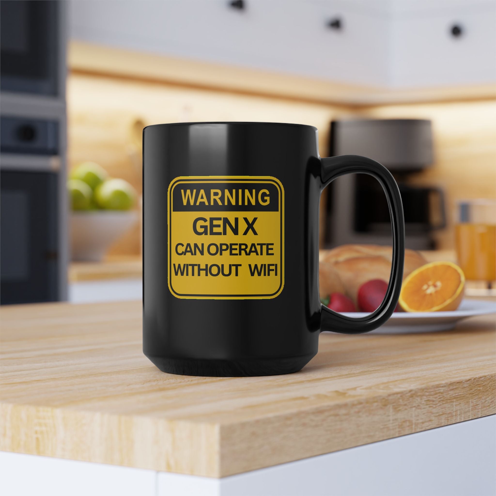 Gen X Black Mug — "I Survived the 80s & 90s and All I Got Was This Coffee Mug" (15oz)