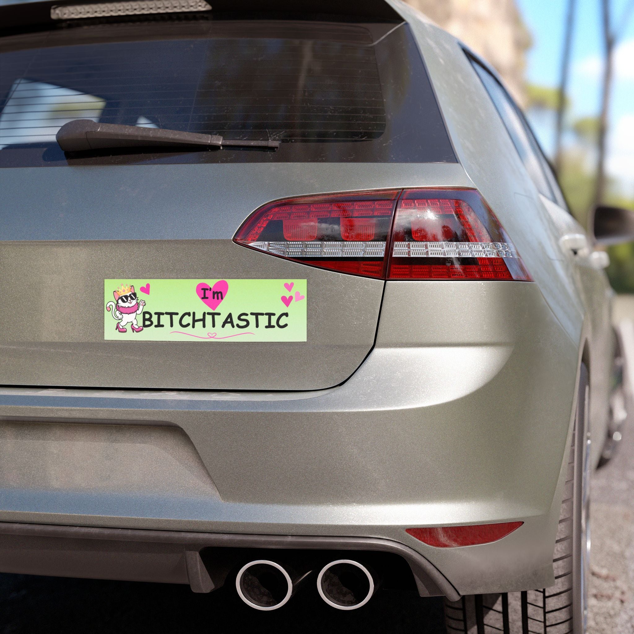 "I'm Bitchtastic" Sassy Cat Car Magnet