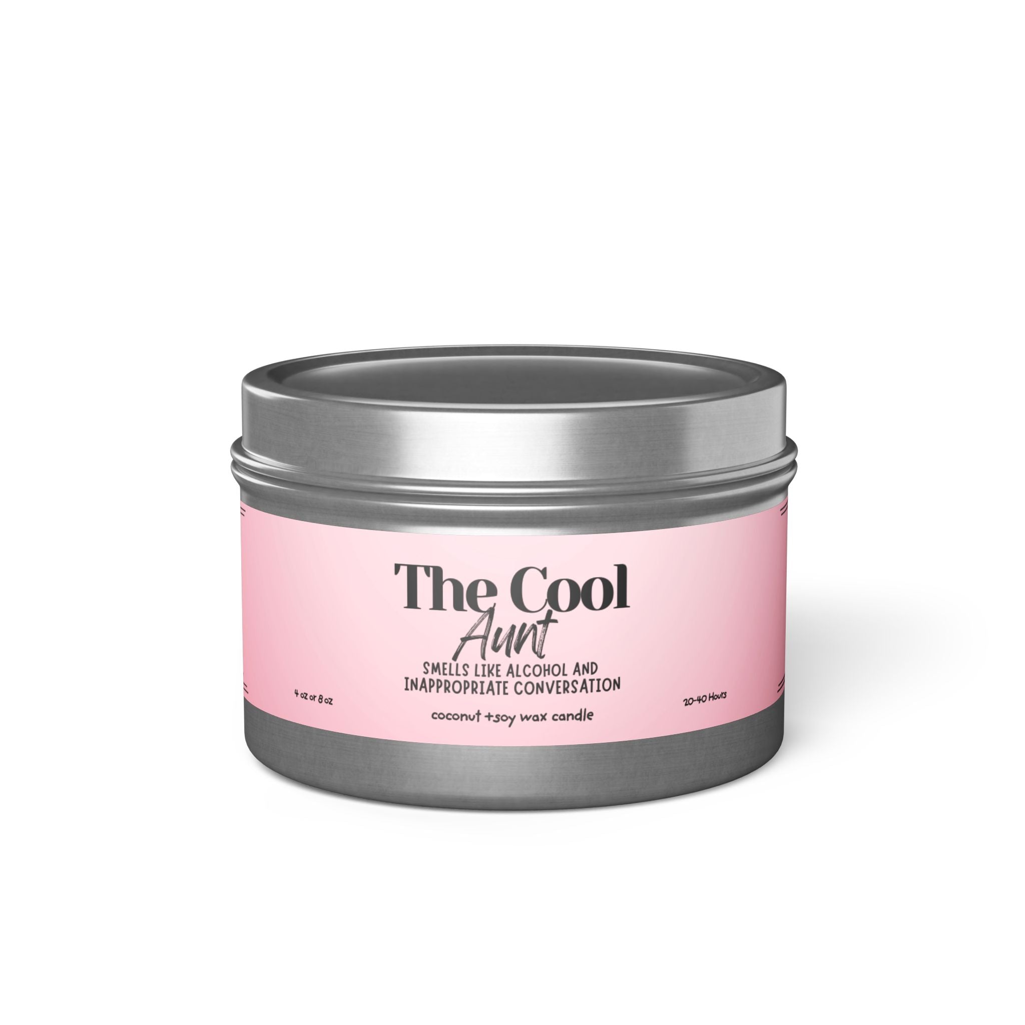 The Cool Aunt Tin Candle – Scented Soy Travel Candle (Gift for Her)