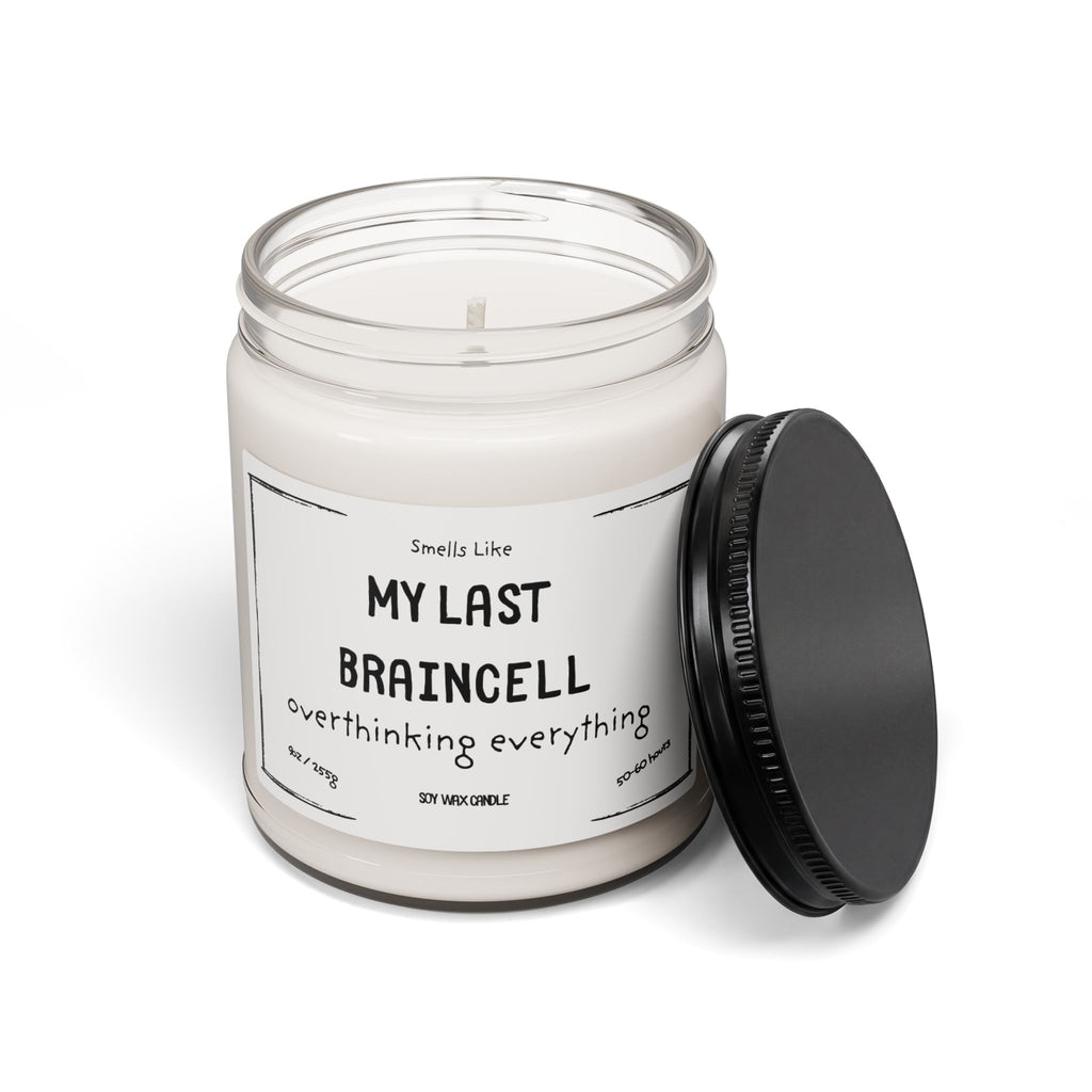 Soy Candle - "Smells Like My Last Braincell" Humorous Scented Candle (9oz)