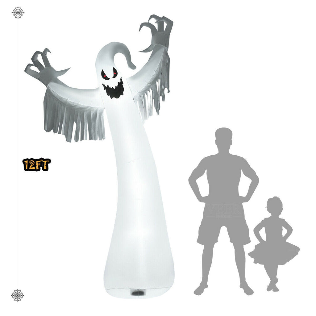 12-Foot Light-Up Halloween Ghost Inflatable