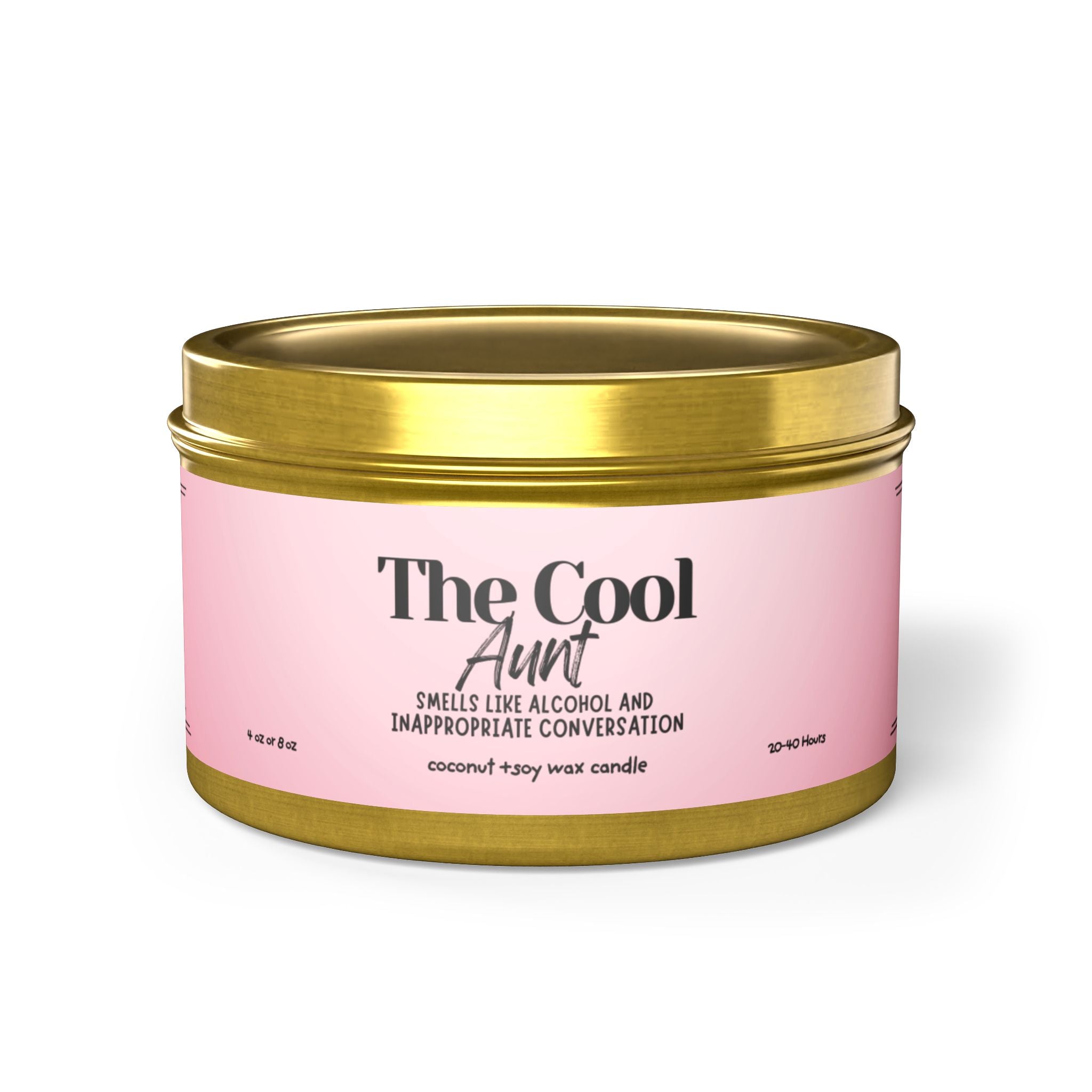 The Cool Aunt Tin Candle – Scented Soy Travel Candle (Gift for Her)