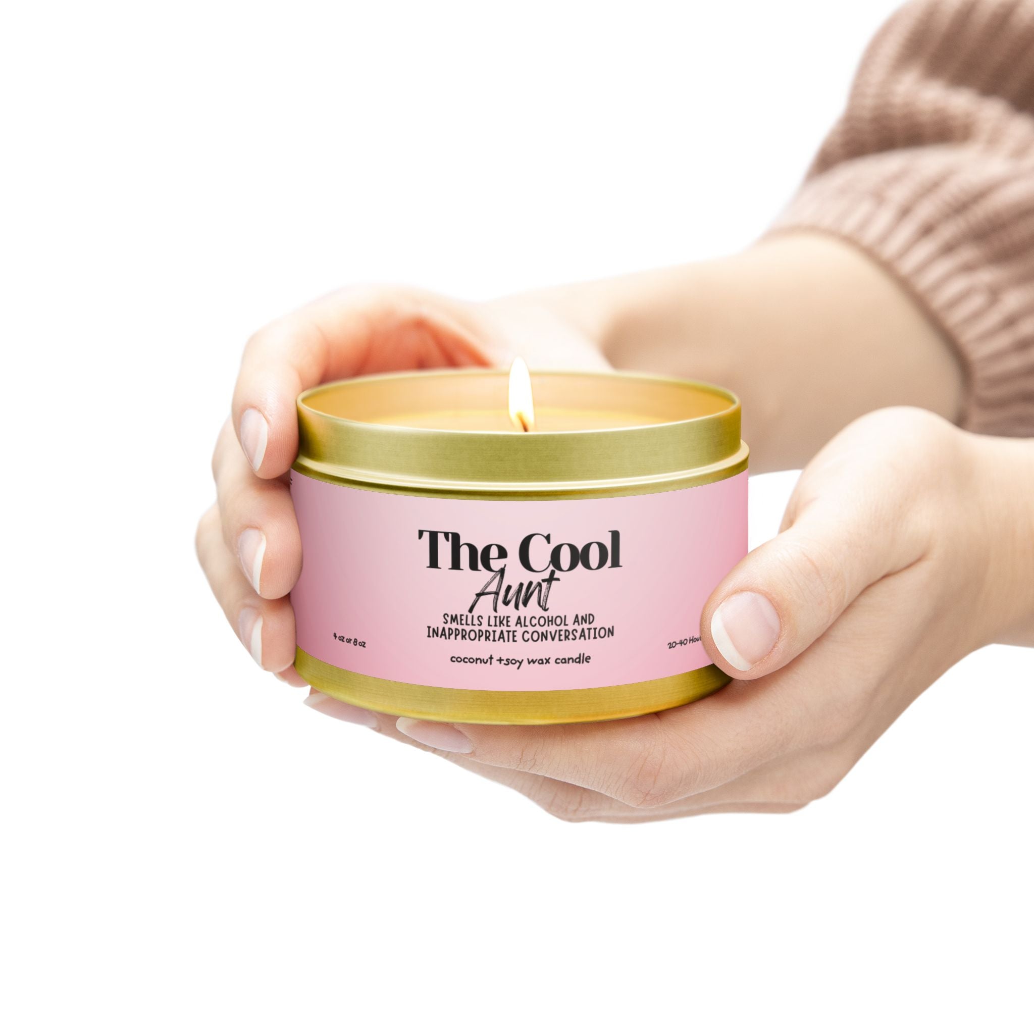 The Cool Aunt Tin Candle – Scented Soy Travel Candle (Gift for Her)