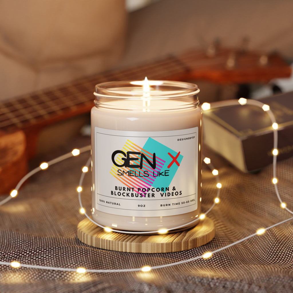 Gen X Scented Soy Candle — Burnt Popcorn & Blockbuster Videos (9oz)