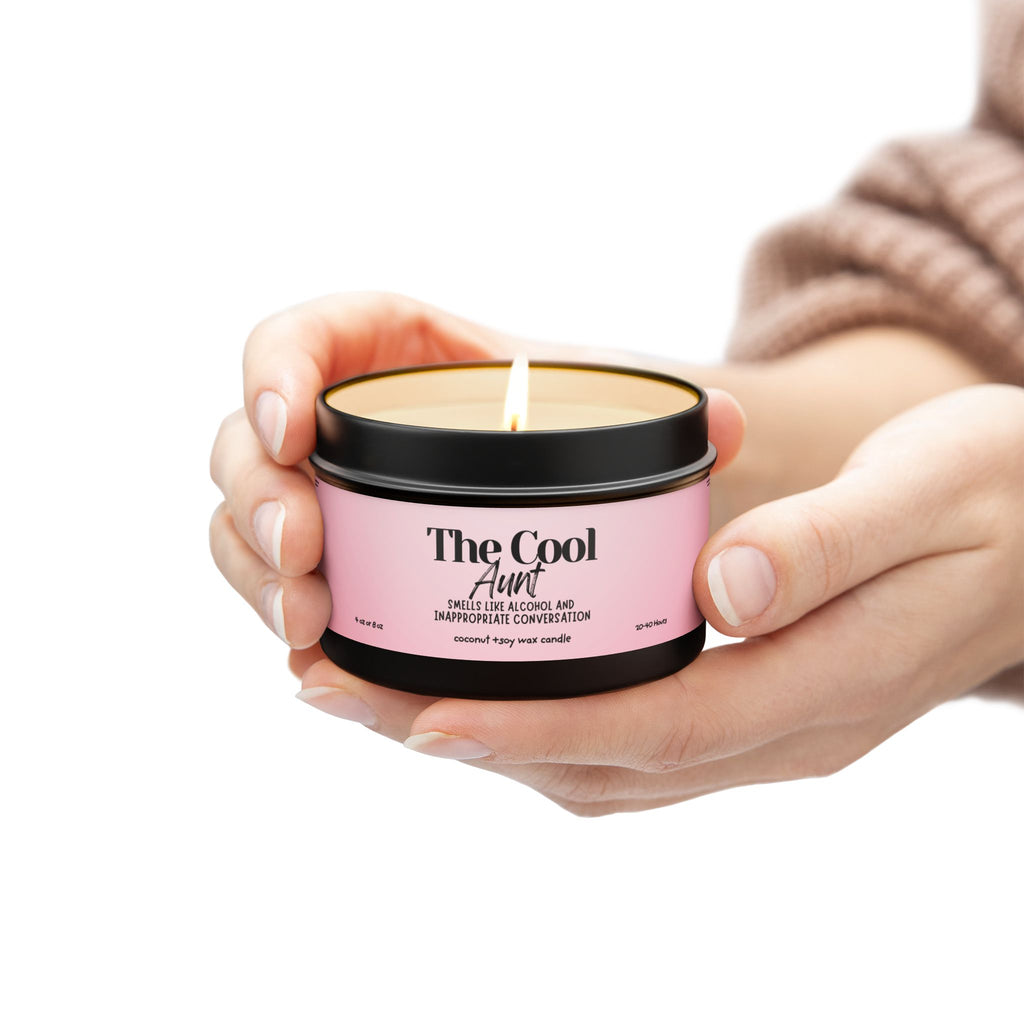 The Cool Aunt Tin Candle – Scented Soy Travel Candle (Gift for Her)