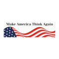 Make America Think Again Car Magnet — Patriotic American Flag Political Bumper Magnet