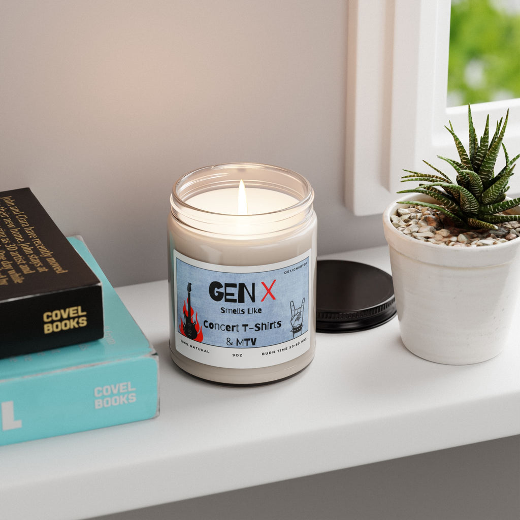 Gen X Scented Soy Candle — "Smells Like Concert T‑Shirts & MTV" 9oz