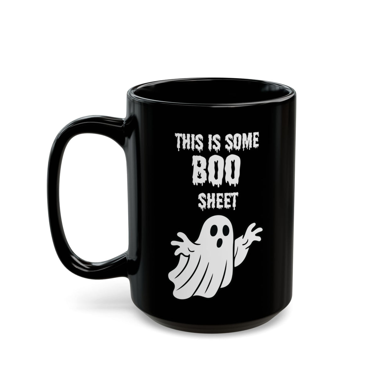 Halloween Ghost Mug — "This Is Some Boo Sheet" Funny Spooky Coffee Cup