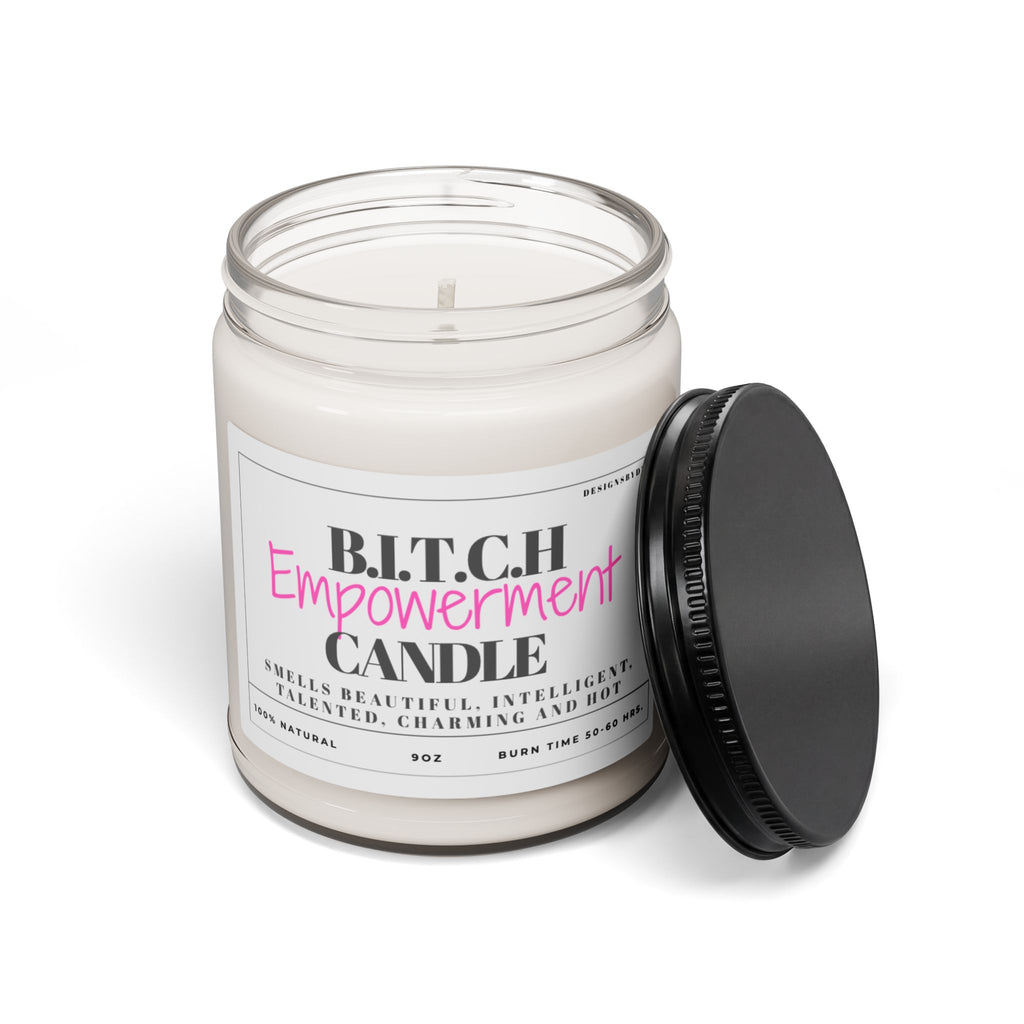 B.I.T.C.H. Empowerment Soy Candle — 9oz Scented Jar for Confidence & Gifts