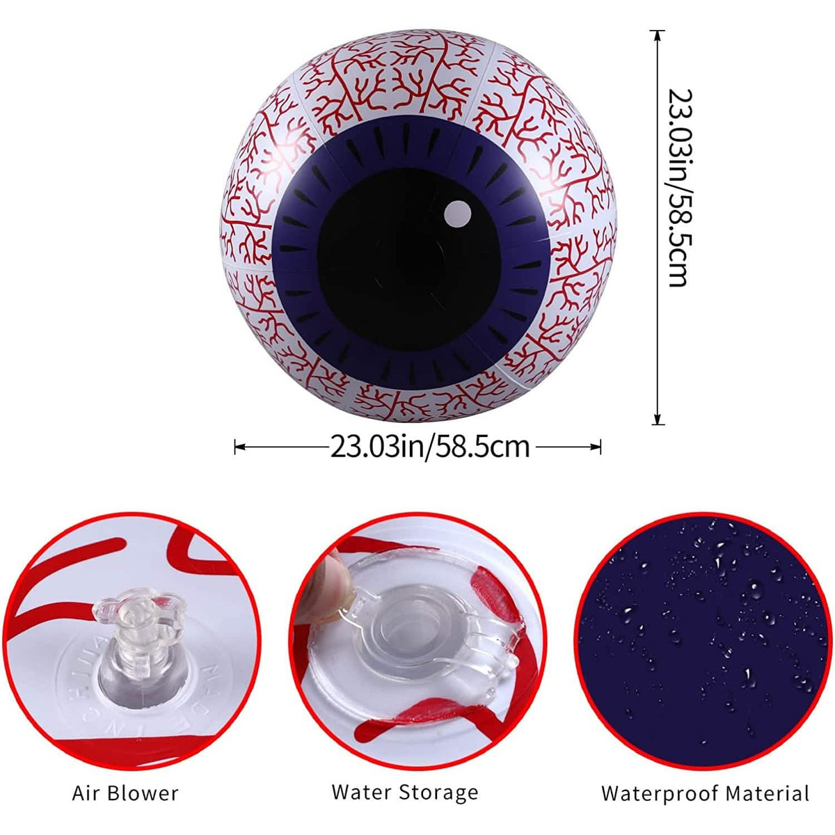Halloween Ghost Eyeball Light-Up Inflatable