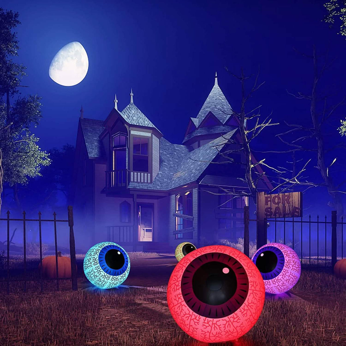 Halloween Ghost Eyeball Light-Up Inflatable