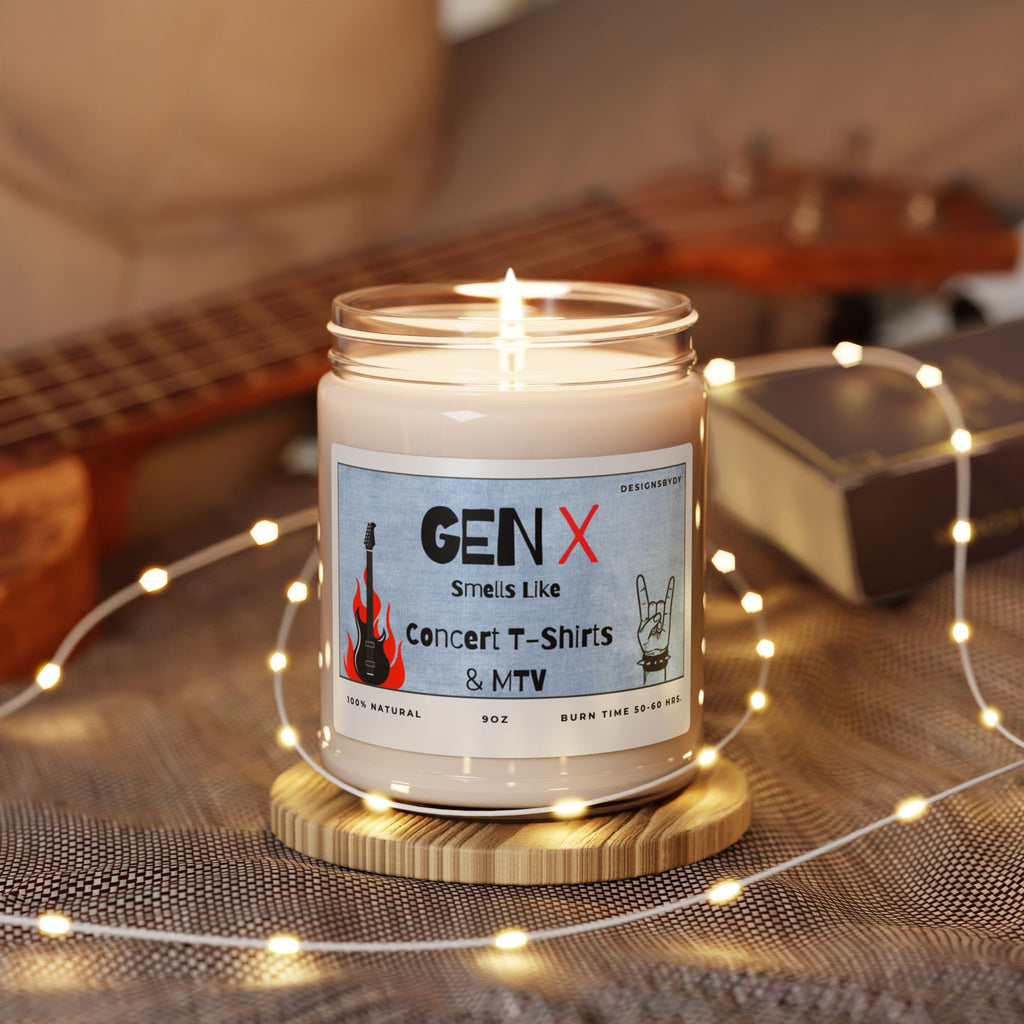 Gen X Scented Soy Candle — "Smells Like Concert T‑Shirts & MTV" 9oz