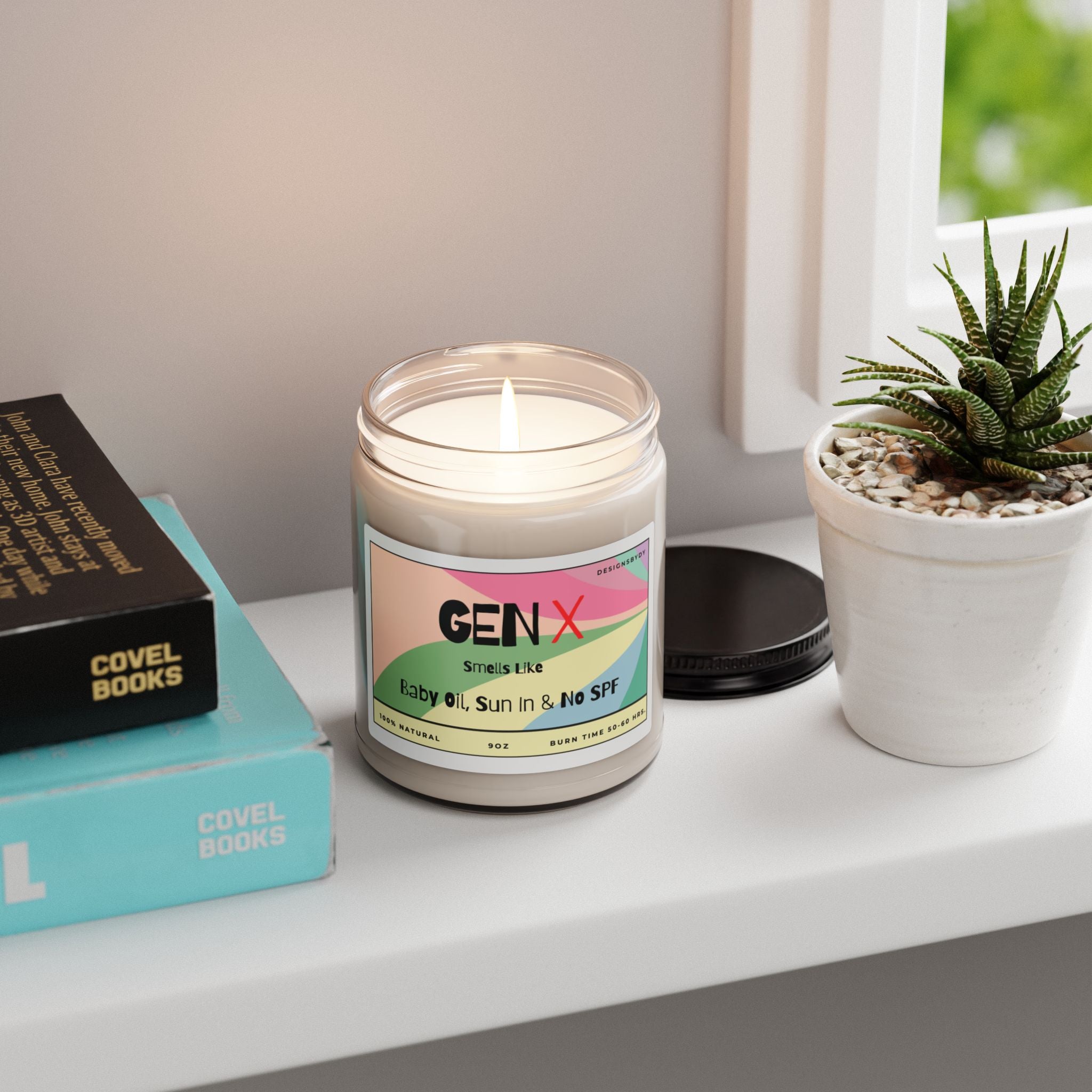 Soy Candle — "Gen X Smells Like Baby Oil, Sun In & No SPF" (9 oz)