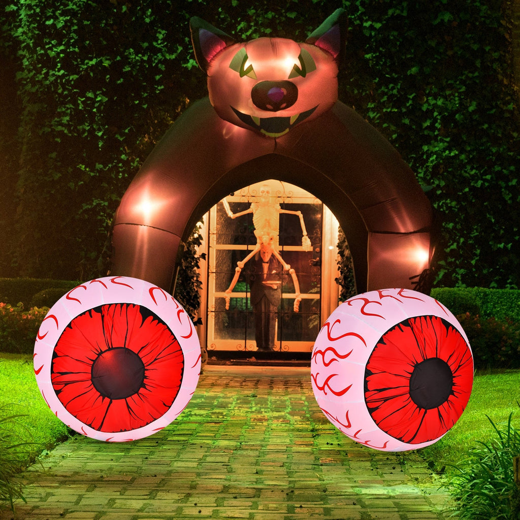 Light-Up Inflatable Halloween Eyeballs, Set of 2