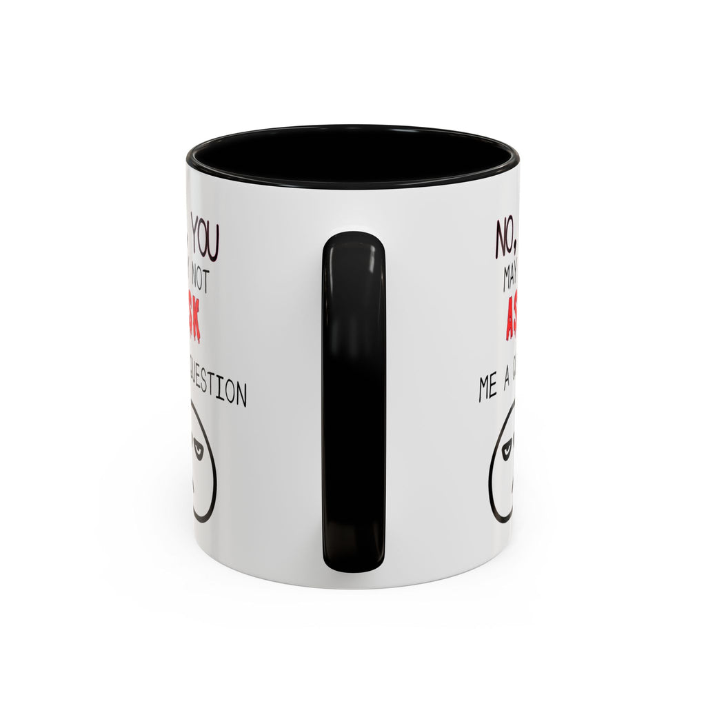 "No, You May Not Ask Me A Question" Sarcastic Coffee Mug, Great Office Gift