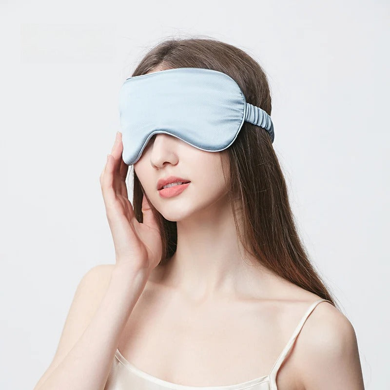 22 Momme 100% Mulberry Silk Sleep Set – Eye Mask, Headband & Scrunchie, Light-Blocking