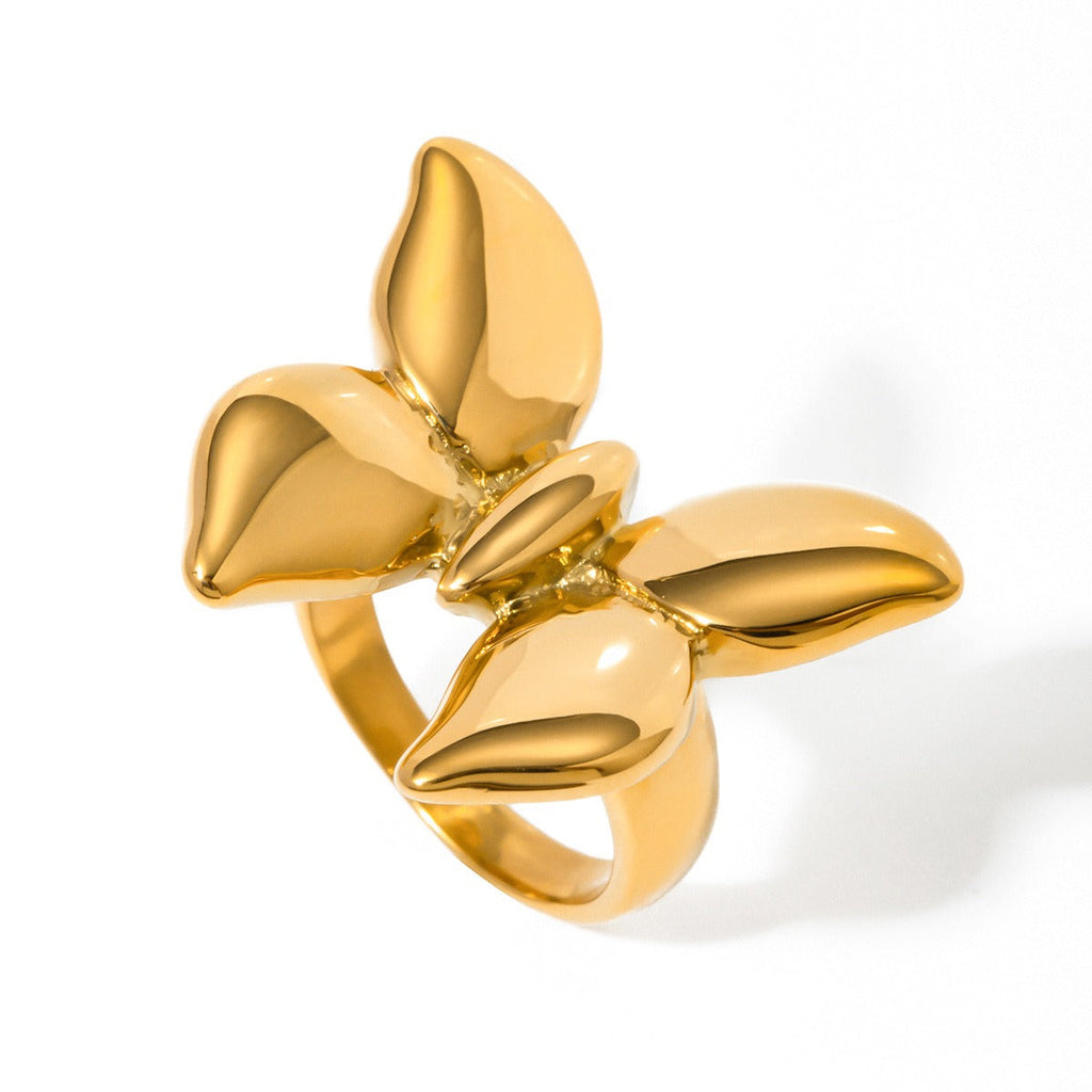 18K Gold Butterfly Ring