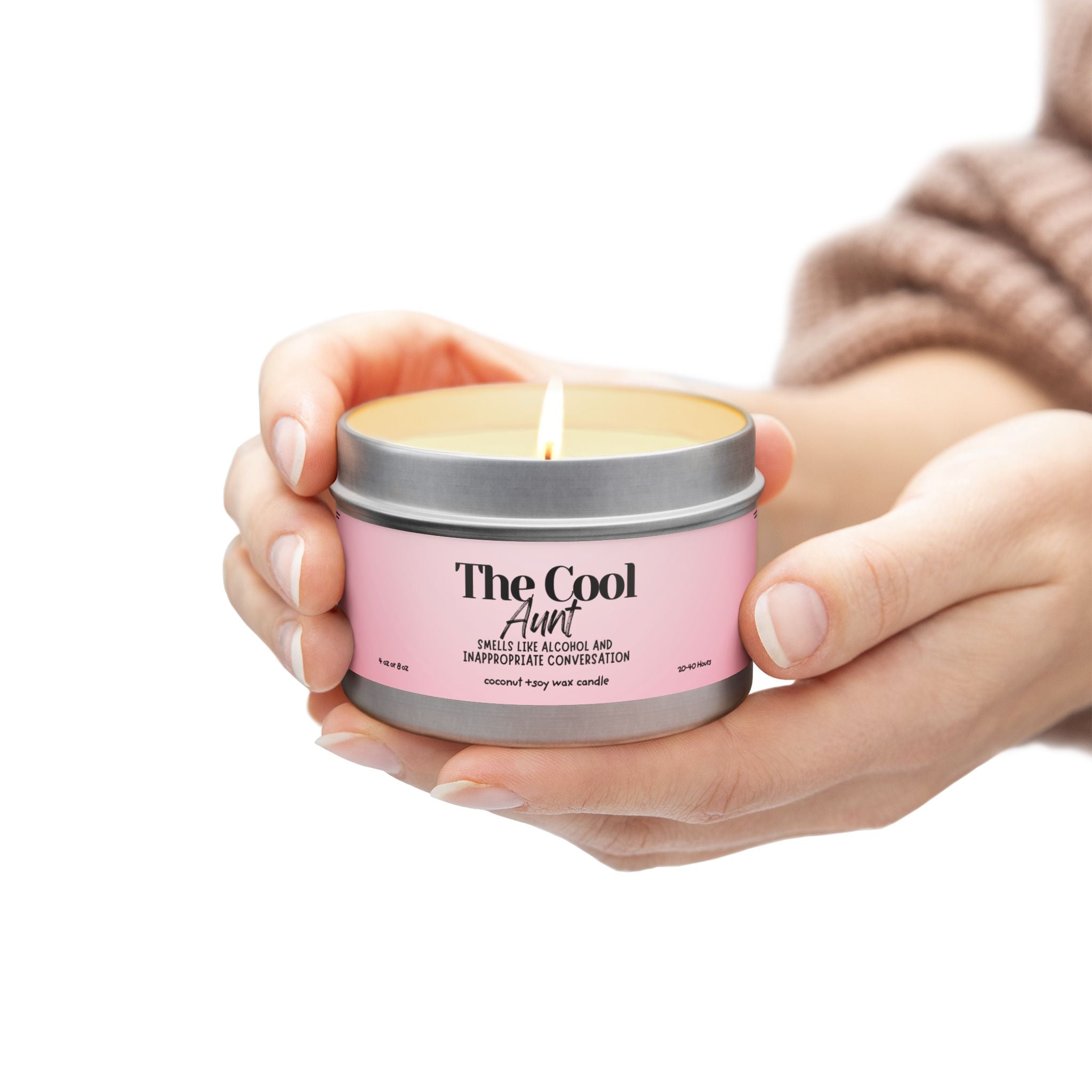 The Cool Aunt Tin Candle – Scented Soy Travel Candle (Gift for Her)