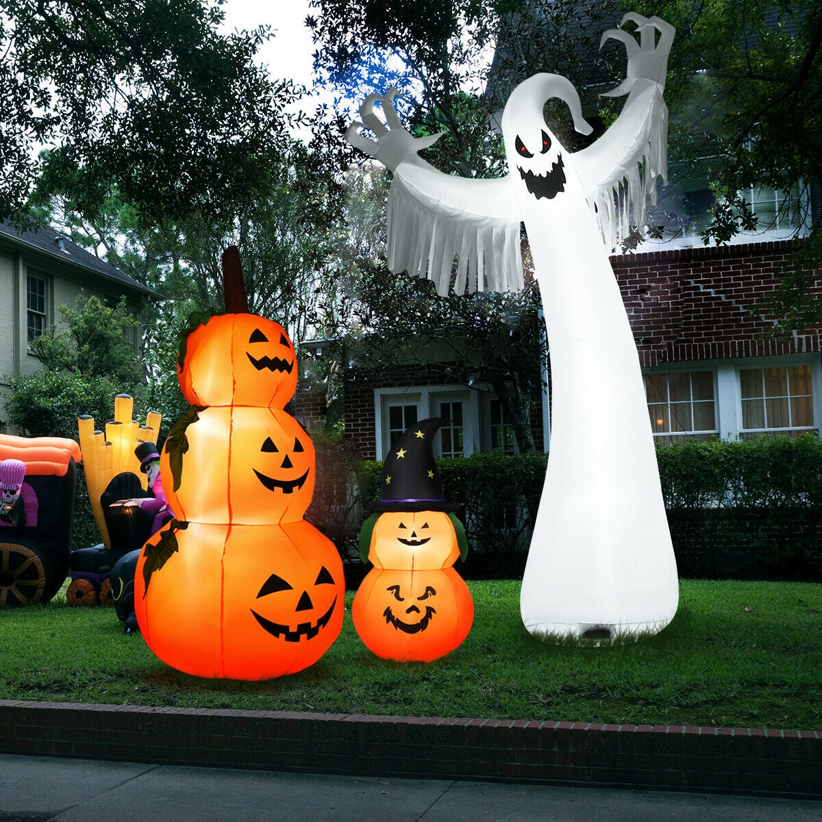 12-Foot Light-Up Halloween Ghost Inflatable
