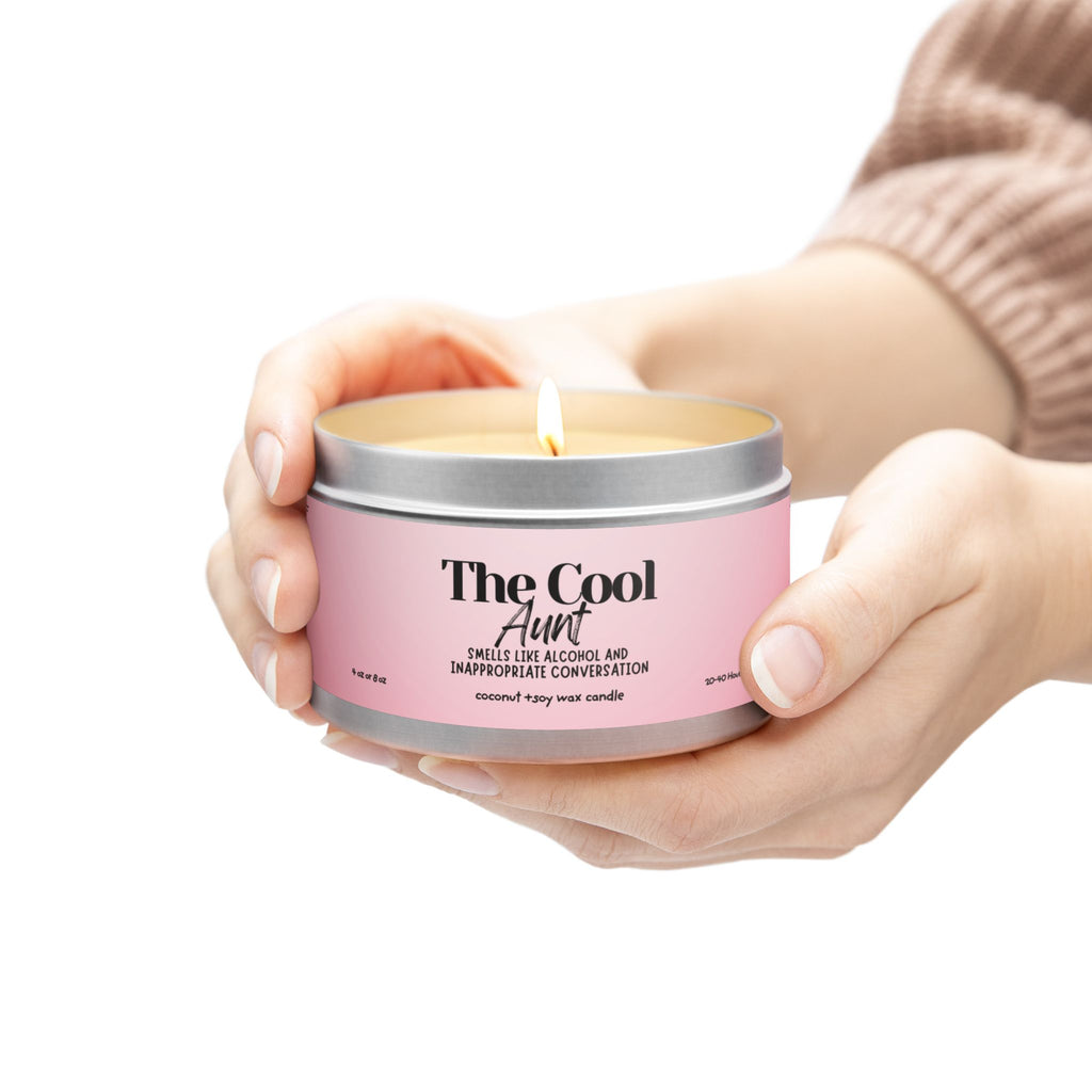 The Cool Aunt Tin Candle – Scented Soy Travel Candle (Gift for Her)