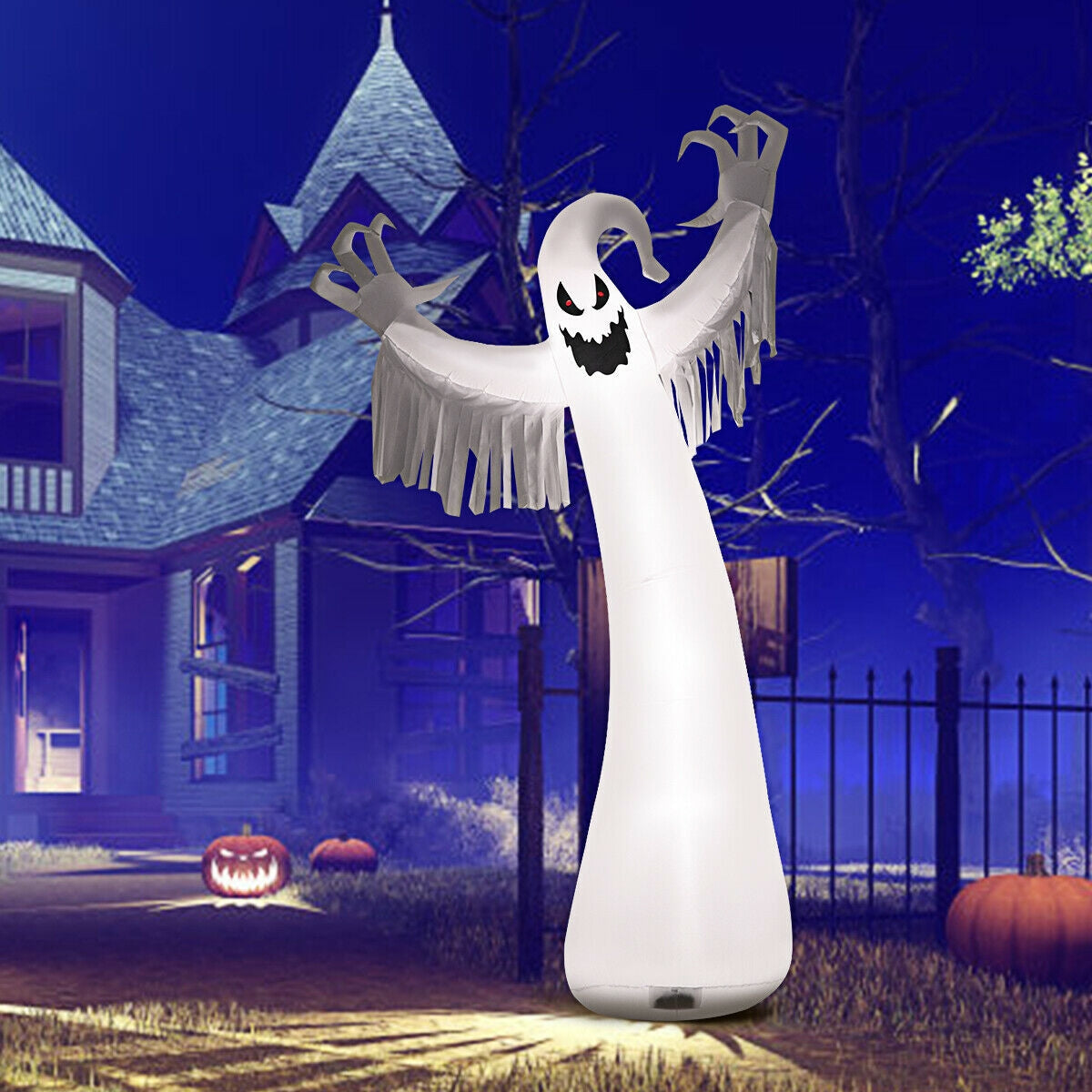 12-Foot Light-Up Halloween Ghost Inflatable