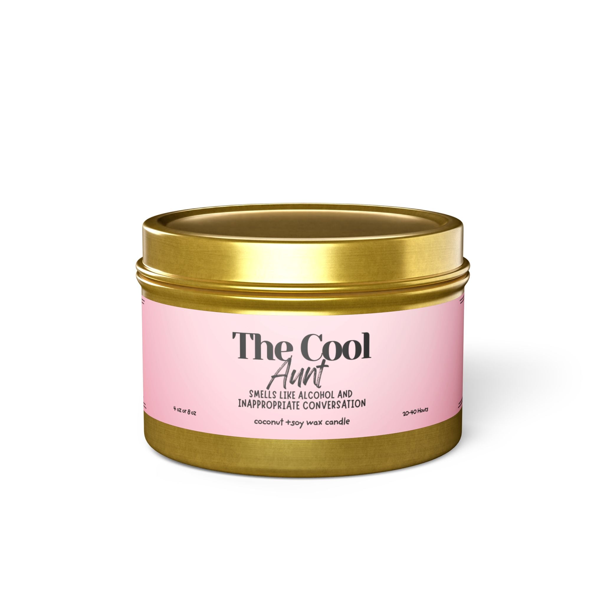 The Cool Aunt Tin Candle – Scented Soy Travel Candle (Gift for Her)