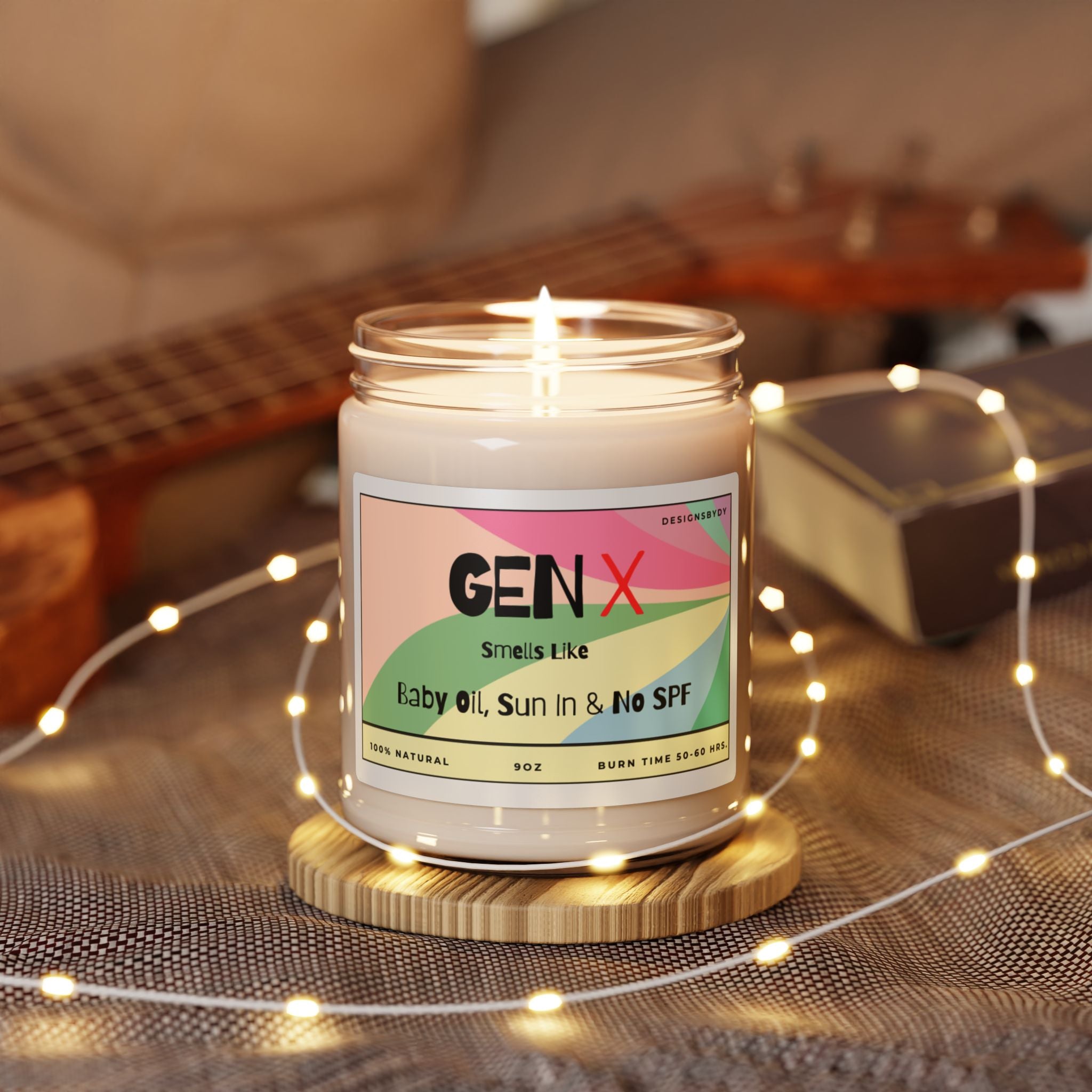 Soy Candle — "Gen X Smells Like Baby Oil, Sun In & No SPF" (9 oz)