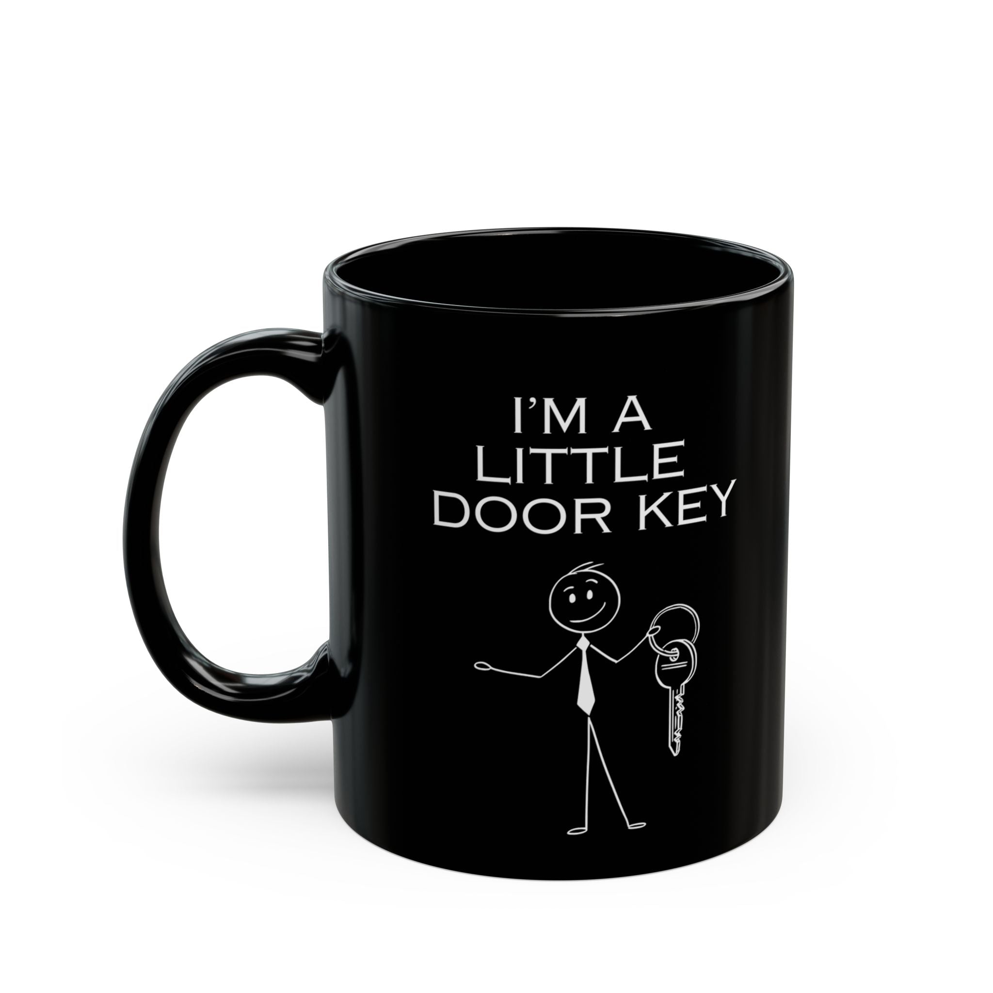 I'm a Little Door Key Mug — Funny Stick Figure Keyholder Coffee Cup (11oz, 15oz)
