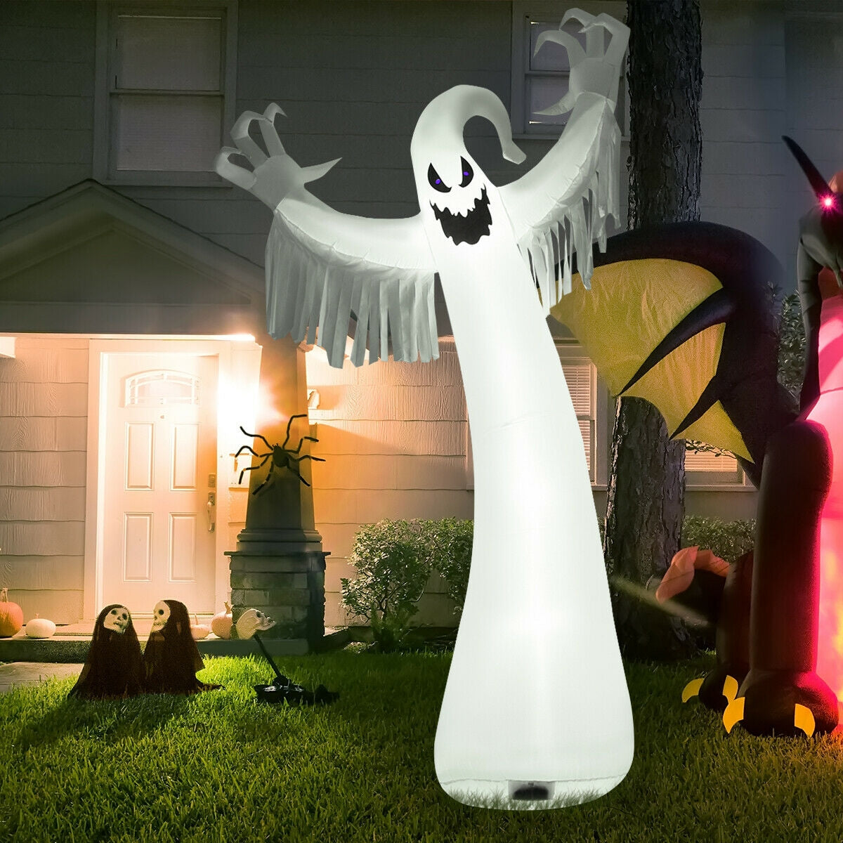 12-Foot Light-Up Halloween Ghost Inflatable