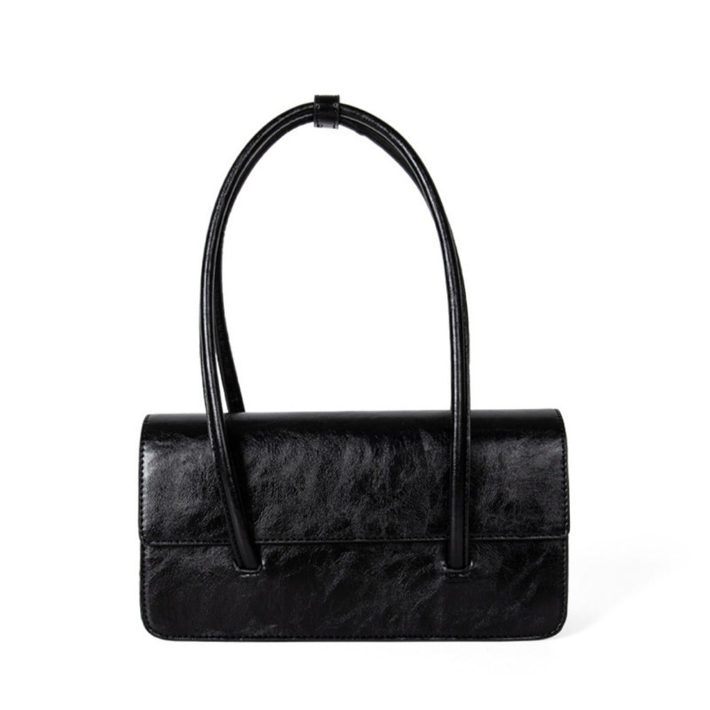 Oil Wax Leather Shoulder Bag