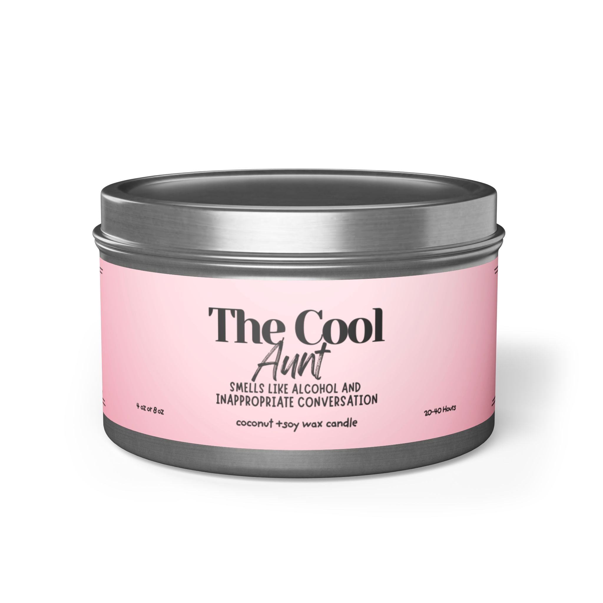 The Cool Aunt Tin Candle – Scented Soy Travel Candle (Gift for Her)