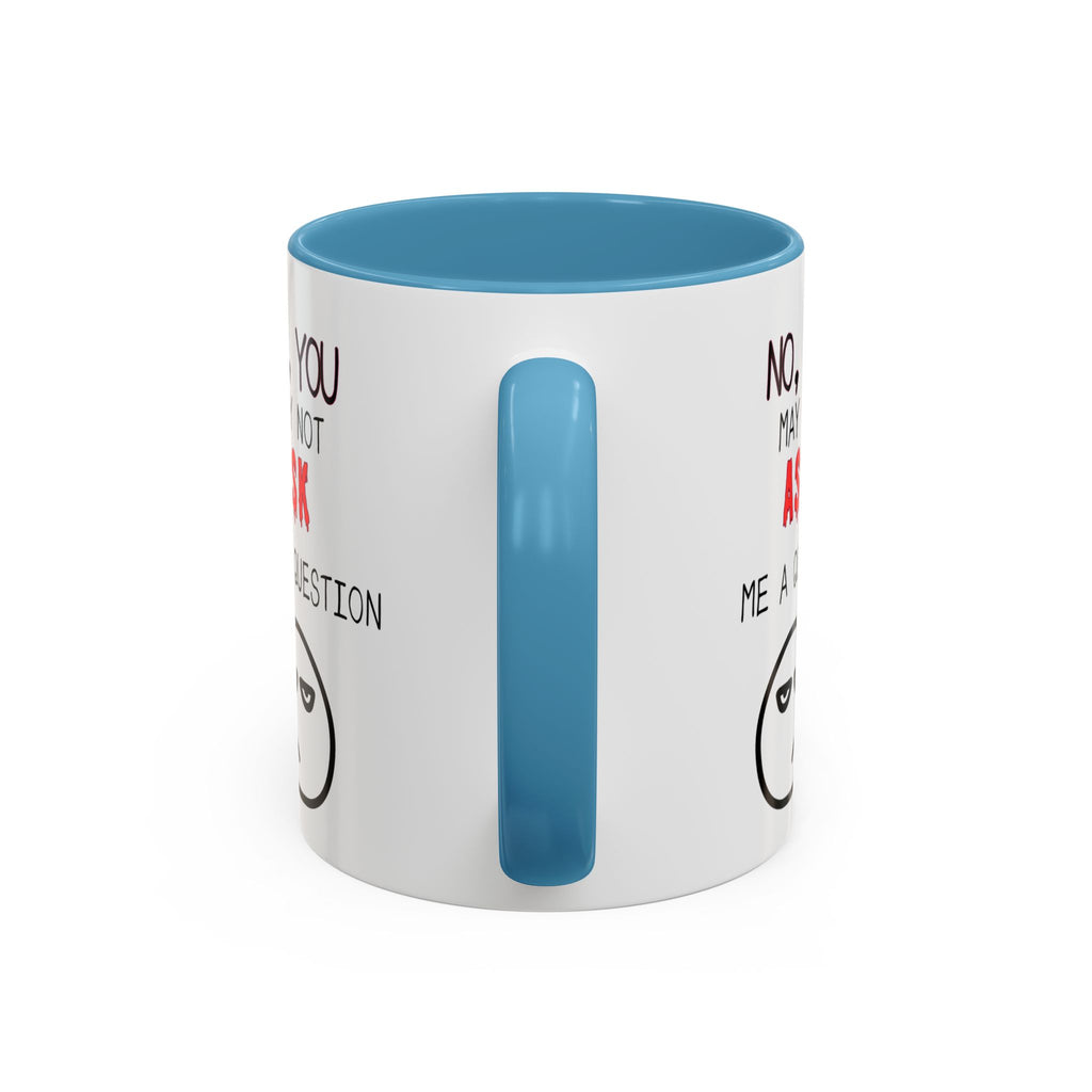 "No, You May Not Ask Me A Question" Sarcastic Coffee Mug, Great Office Gift