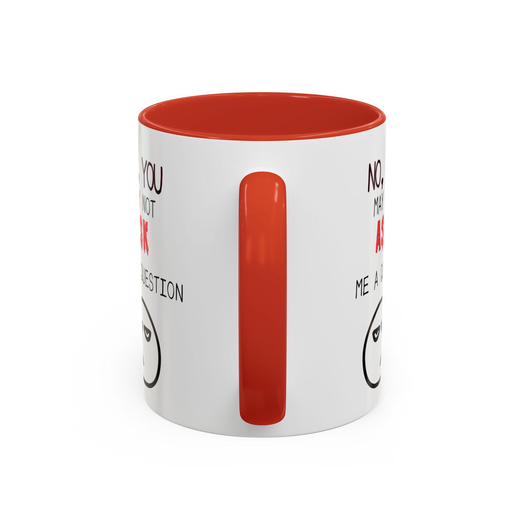 "No, You May Not Ask Me A Question" Sarcastic Coffee Mug, Great Office Gift