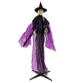 Animated Standing Halloween Witch with Glowing Eyes