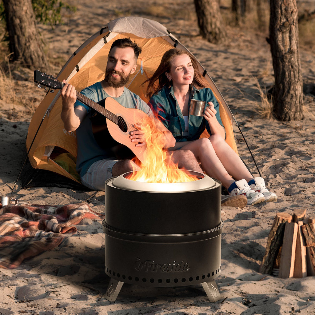 Pluto Smokeless Outdoor Fire Pit – Painted Black
