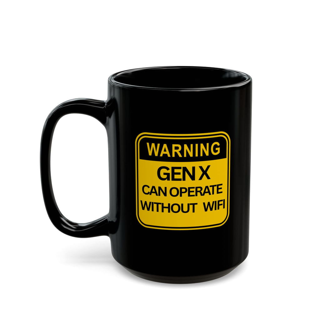 Gen X Black Mug — "I Survived the 80s & 90s and All I Got Was This Coffee Mug" (15oz)