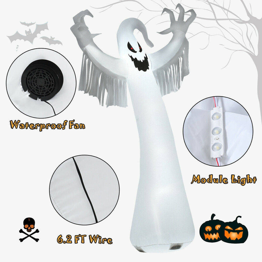 12-Foot Light-Up Halloween Ghost Inflatable