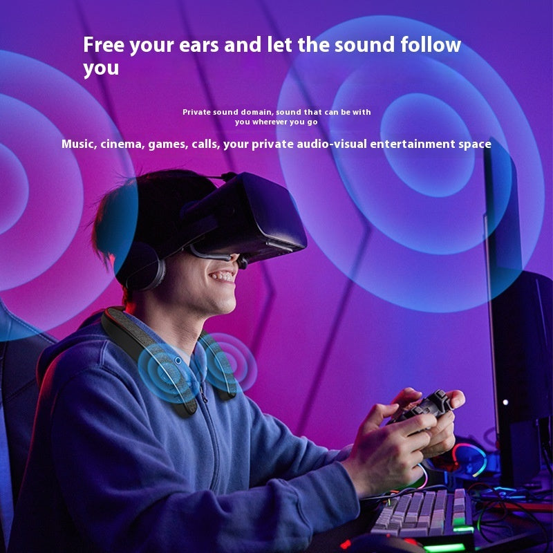 Neck-Mounted Wireless Bluetooth Speaker