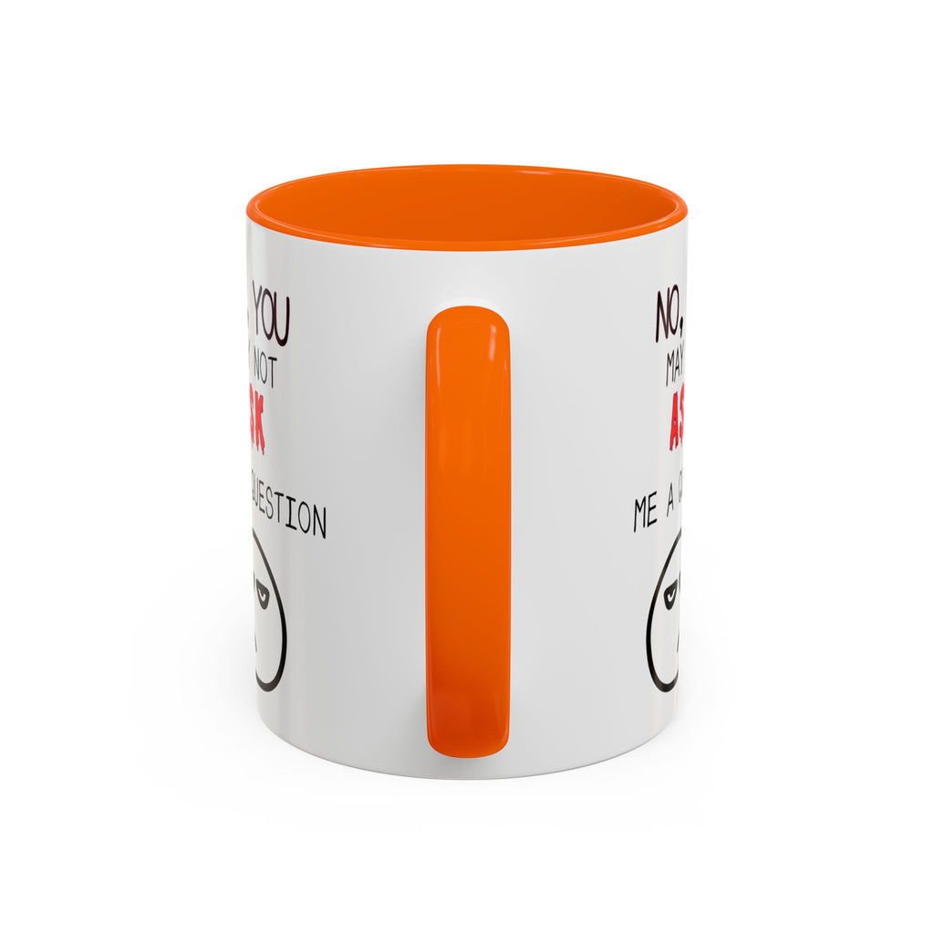"No, You May Not Ask Me A Question" Sarcastic Coffee Mug, Great Office Gift