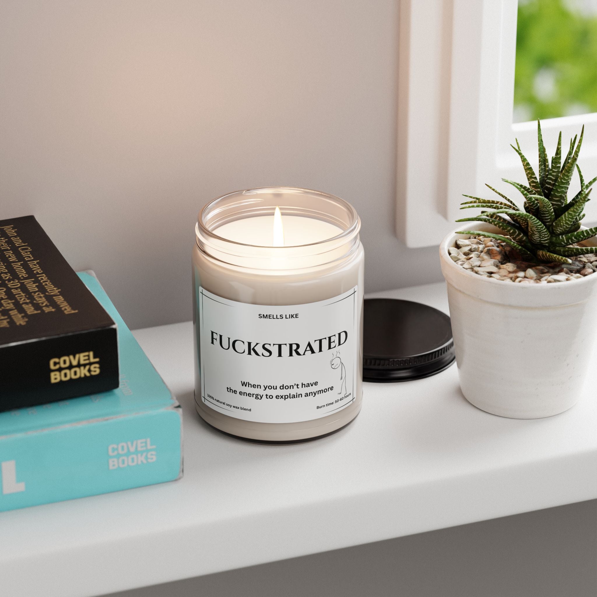 Fuckstrated Scented Soy Candle 9oz — Stress Relief & Relaxation Gift