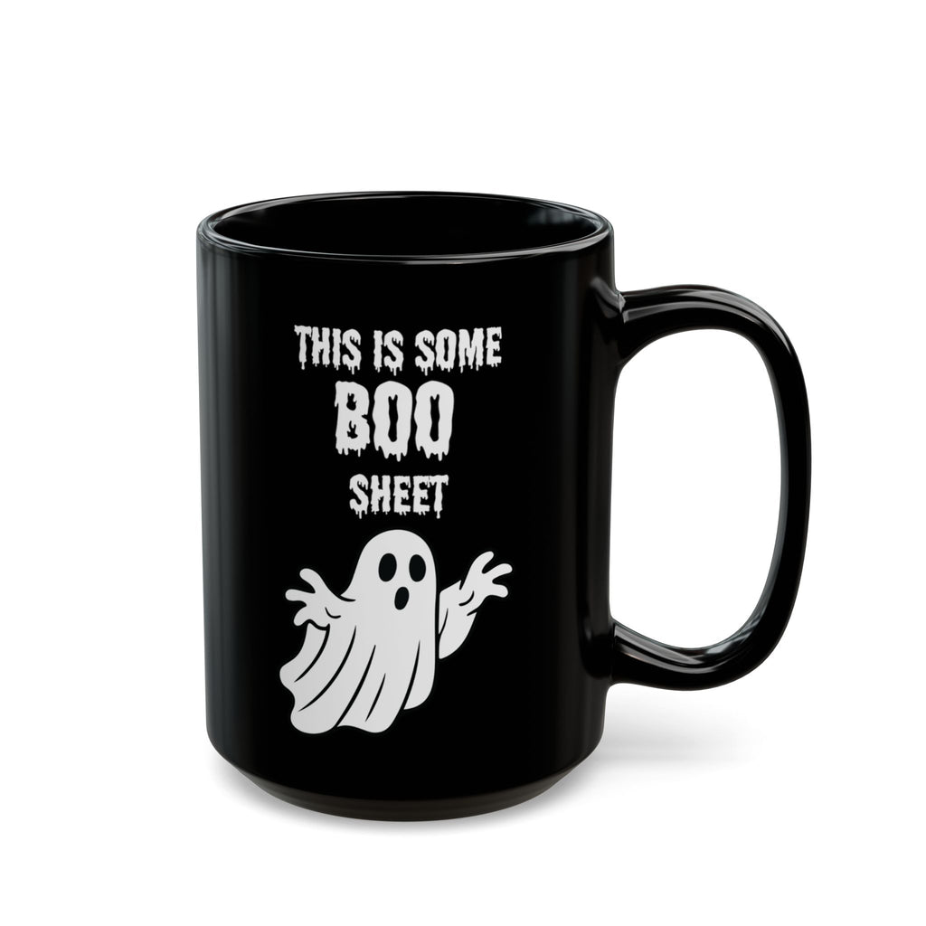 Halloween Ghost Mug — "This Is Some Boo Sheet" Funny Spooky Coffee Cup