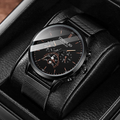 New Fashion Luminous Mens Watches Luxury Sport Quartz Mesh Strap Elegant  Waterproof Wristwatch For Men