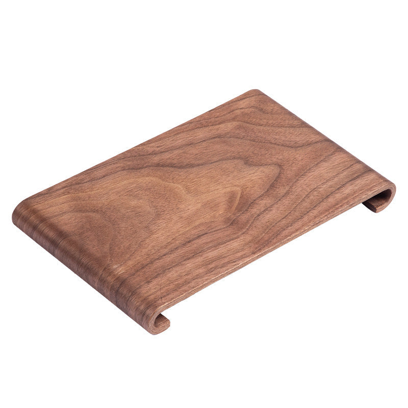Retro Walnut Tea Tray & Candle Holder