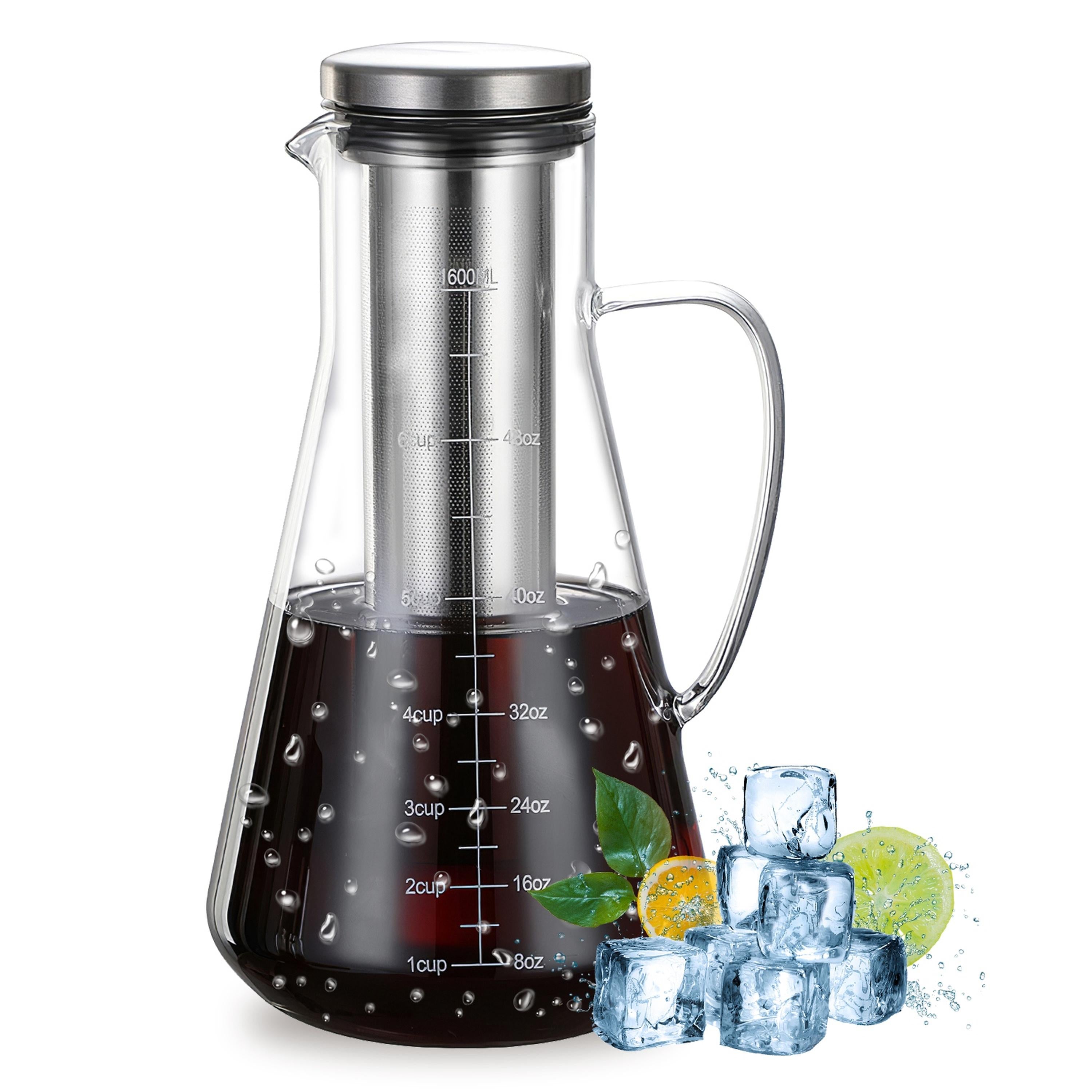 Cold Brew Coffee Maker – 54oz Glass Carafe with Fine-Mesh Filter